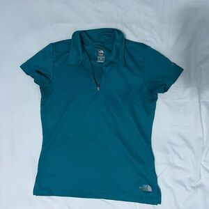 The North Face Women's Teal Short Sleeve Polo